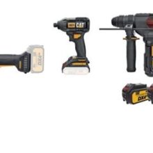 סט פטישון  BL +אימפקט+משחזת 5" + 2סוללות 4A  ומטען בתיק/ארגז CAT BL 18V