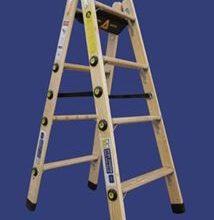 סולם עץ מיקצועי לחשמלאים עם שלבים רחבים 4-12 שלבים סולמות חגית