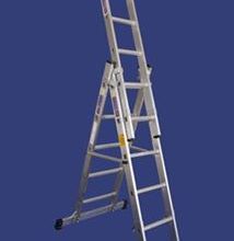 סולם אלומיניום מיקצועי רב שימושי (ג') 5-15 שלבים סולמות חגית