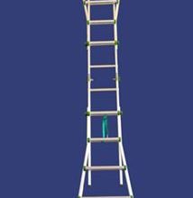 סולם אלומיניום טלסקופי מיקצועי לעבודה ב-3 מצבים סולמות חגית