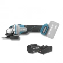 משחזת זווית ״5 נטענת 18v בראשלס + סוללה 4AH + מטען מהיר WESCO WS2890.9