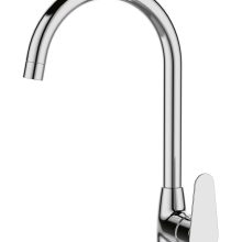 ברז פרח מעוגל גבוה KURIZA כרום ניקל AQUILA